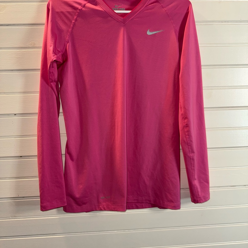 Nike Pro Combat Pink Fitted Shirt